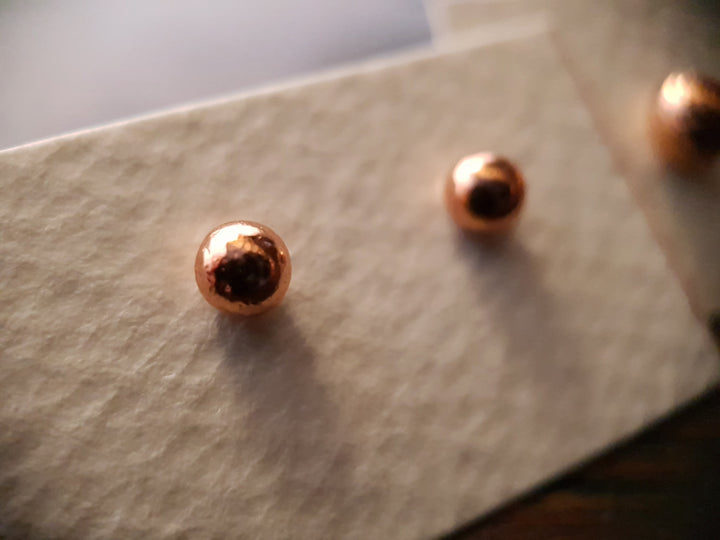 Pebble Copper Stud Earrings