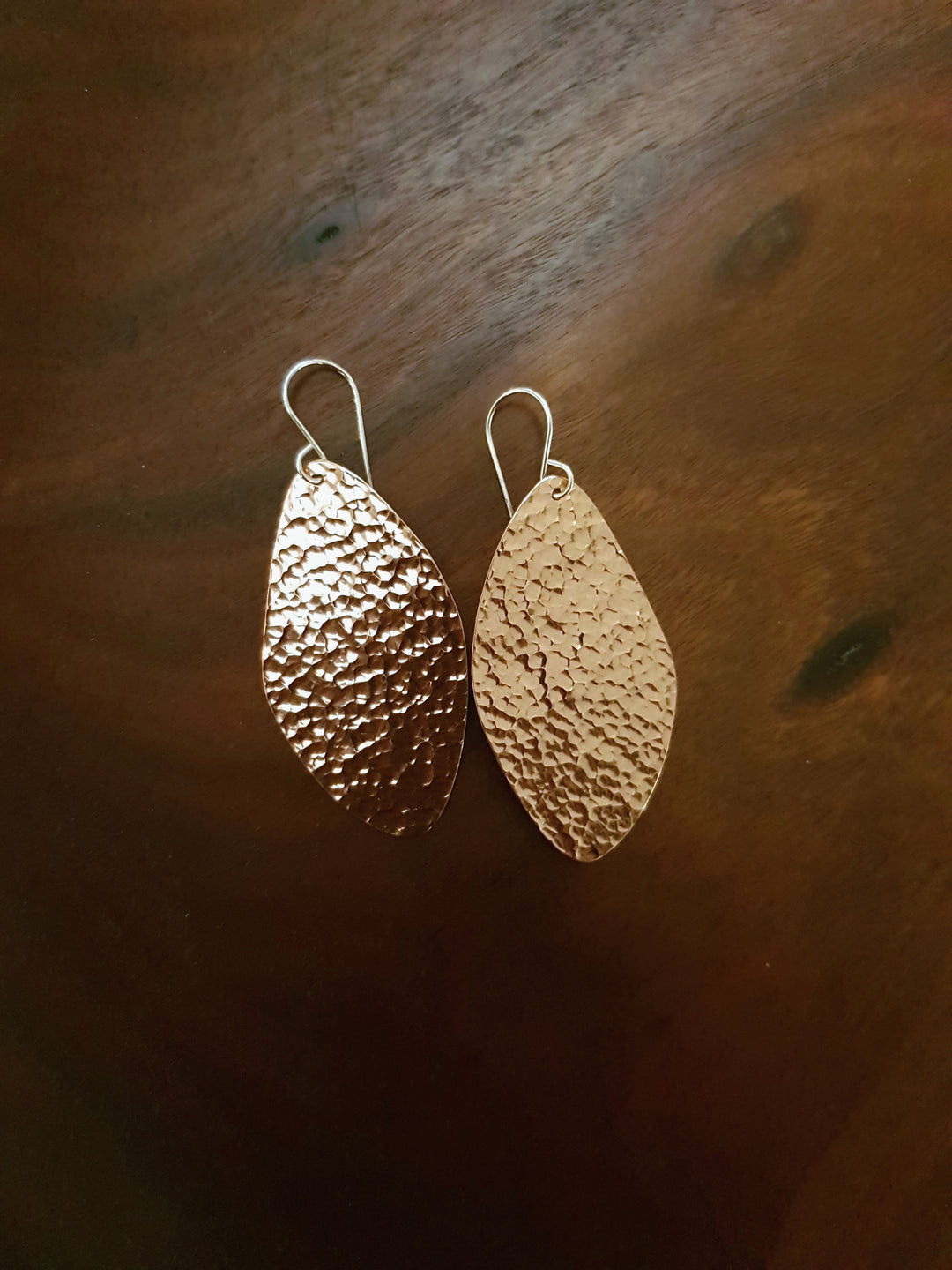 Leaf XL Copper Flats Earrings