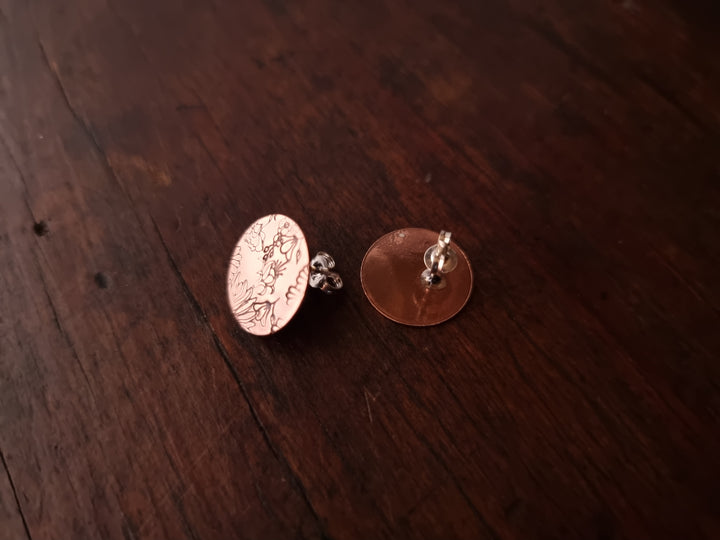 Flower Garden Copper Earrings