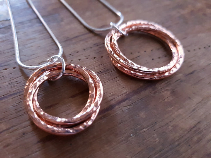 Russian Style Rings Copper Pendant
