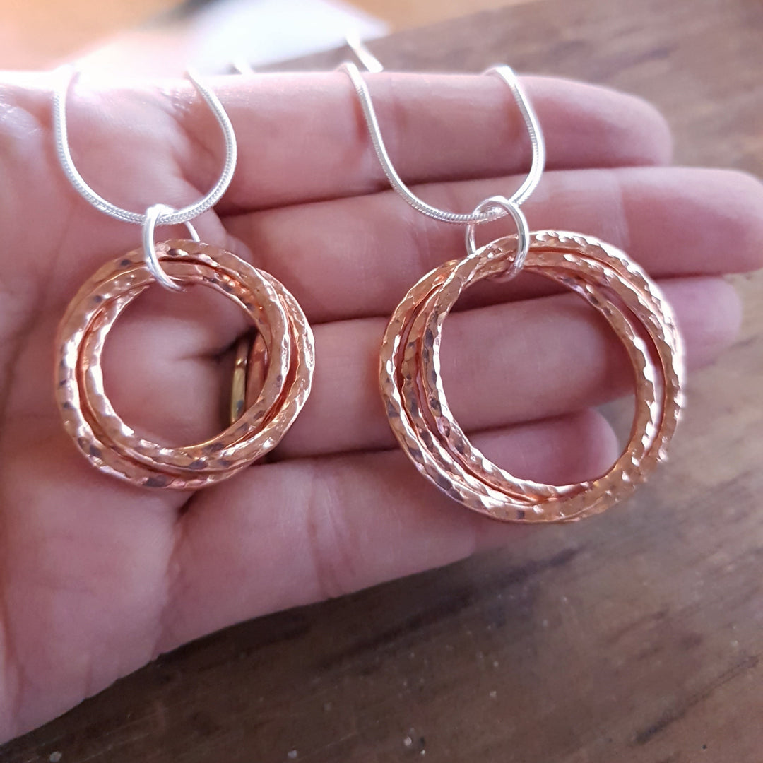 Russian Style Rings Copper Pendant
