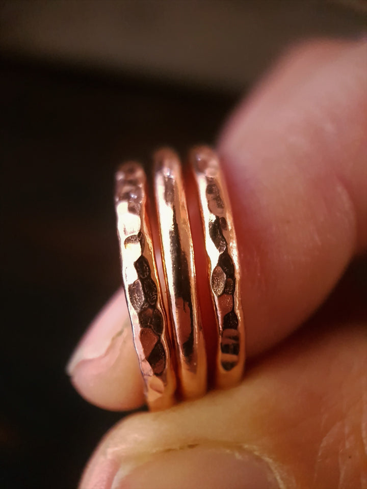 Copper Thin Stacking Rings