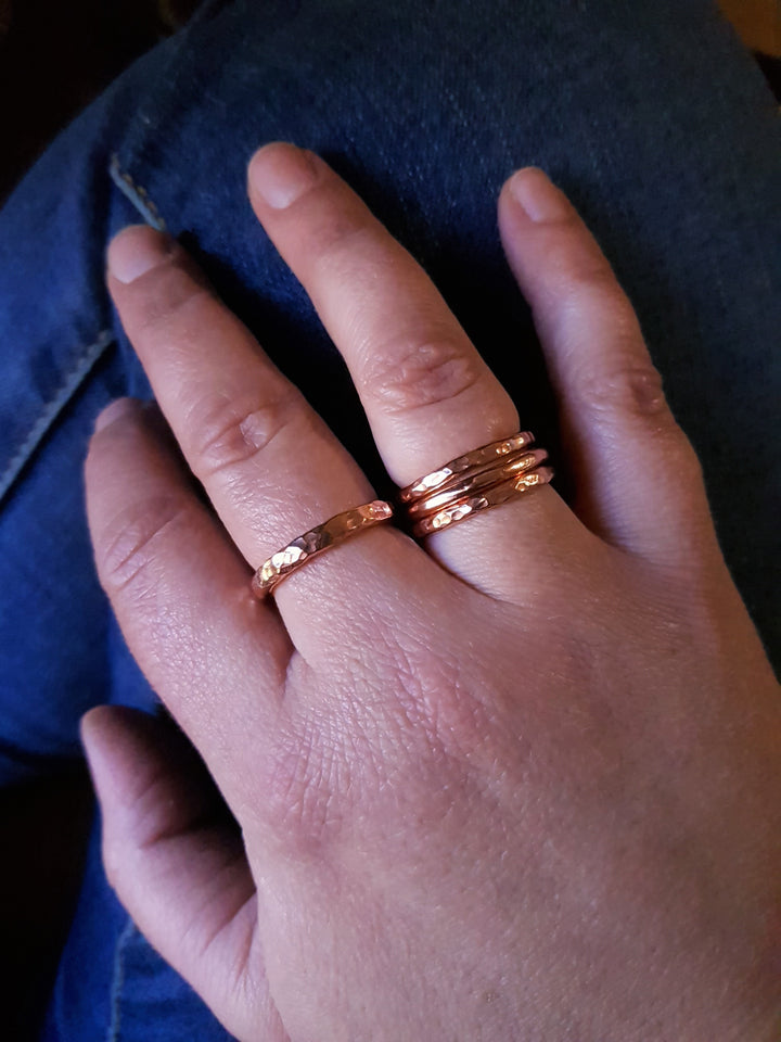 Copper Thick Matte Stacking Ring