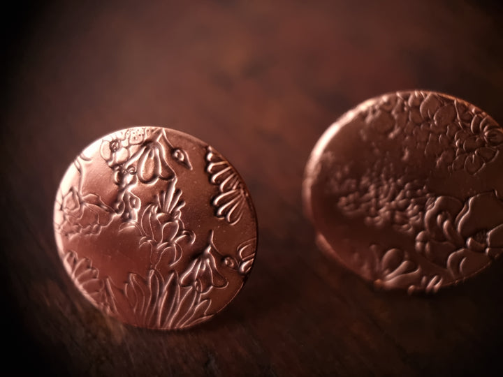 Flower Garden Copper Earrings