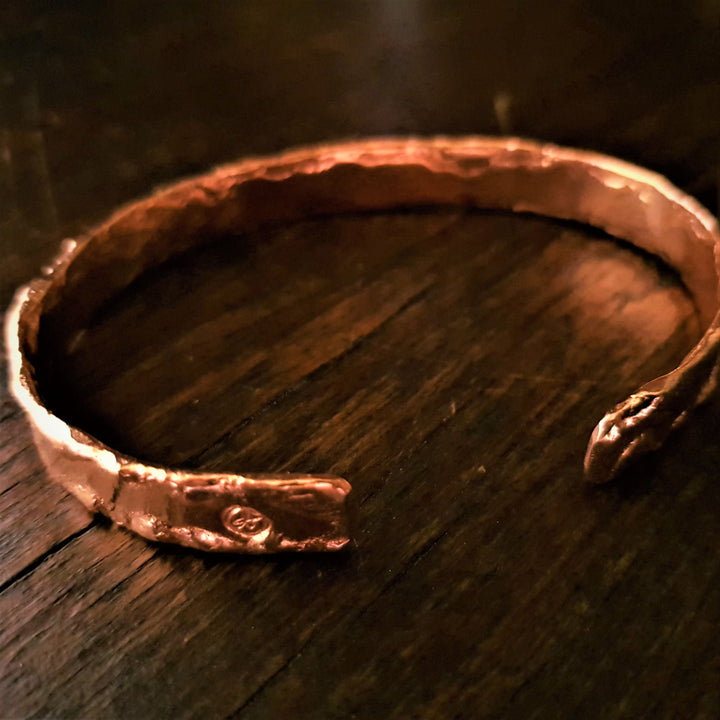 Melted Edge Polished Copper Cuff