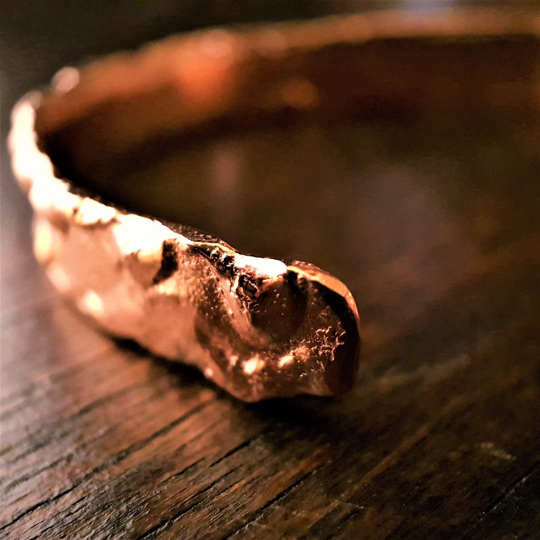 Melted Edge Polished Copper Cuff