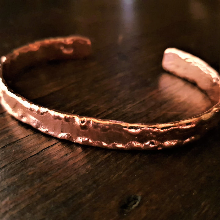 Melted Edge Polished Copper Cuff