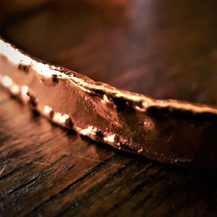 Melted Edge Polished Copper Cuff