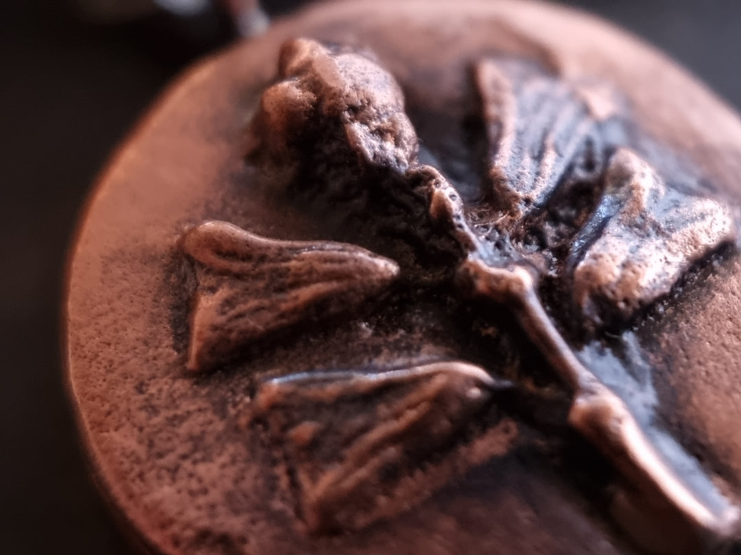 Cast Copper Salvia Flower Pendant - OOAK