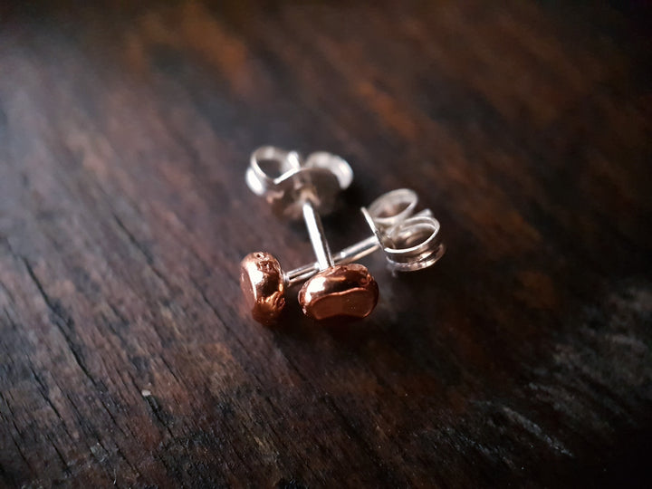 Pebble Copper Stud Earrings